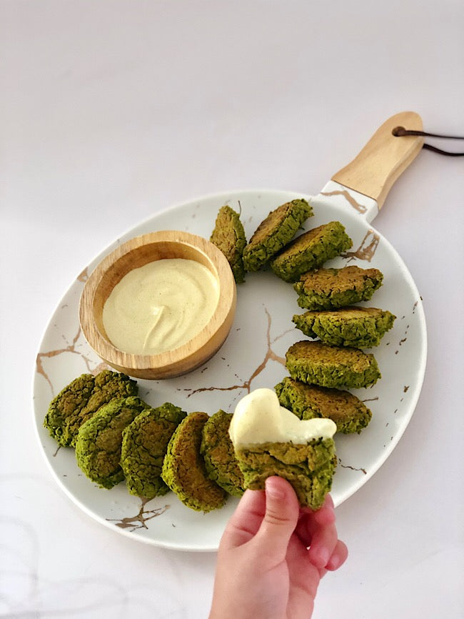 Gluten free vegan Spinach falafel