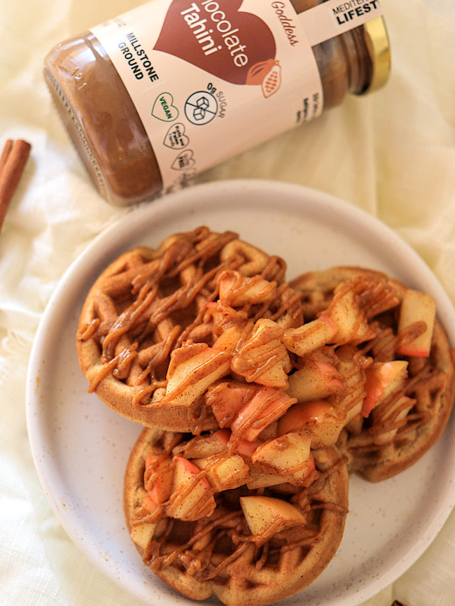 Chocolate pumpkin waffles