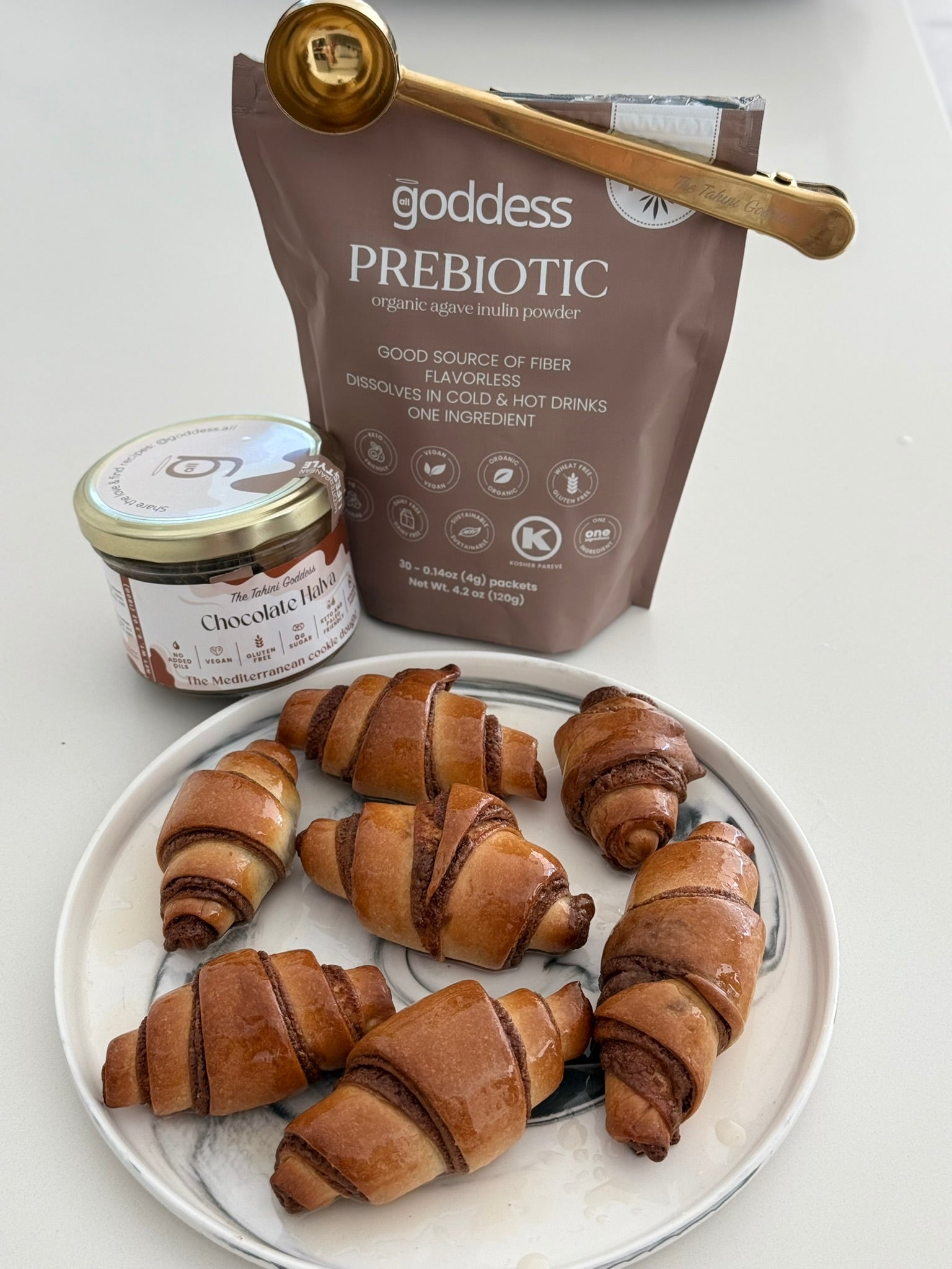 Delicious 0g Sugar Halva-Filled Rugelach Recipe