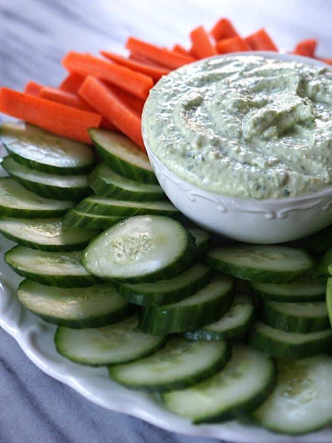 Spicy green tahini dip