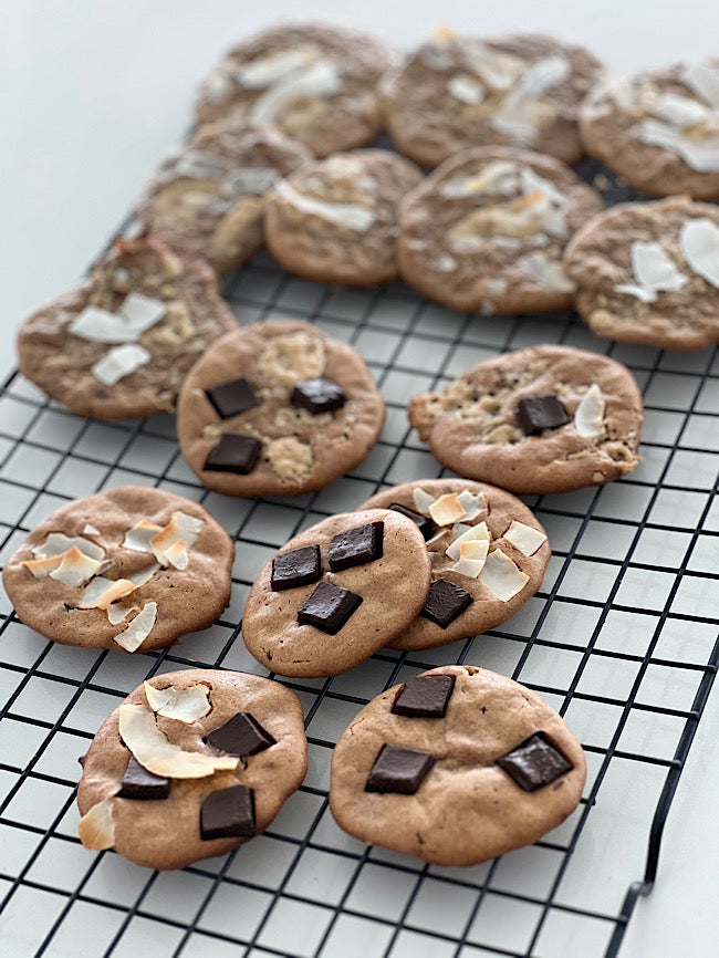 Vegan halva & tahini cookies , vegan & gf