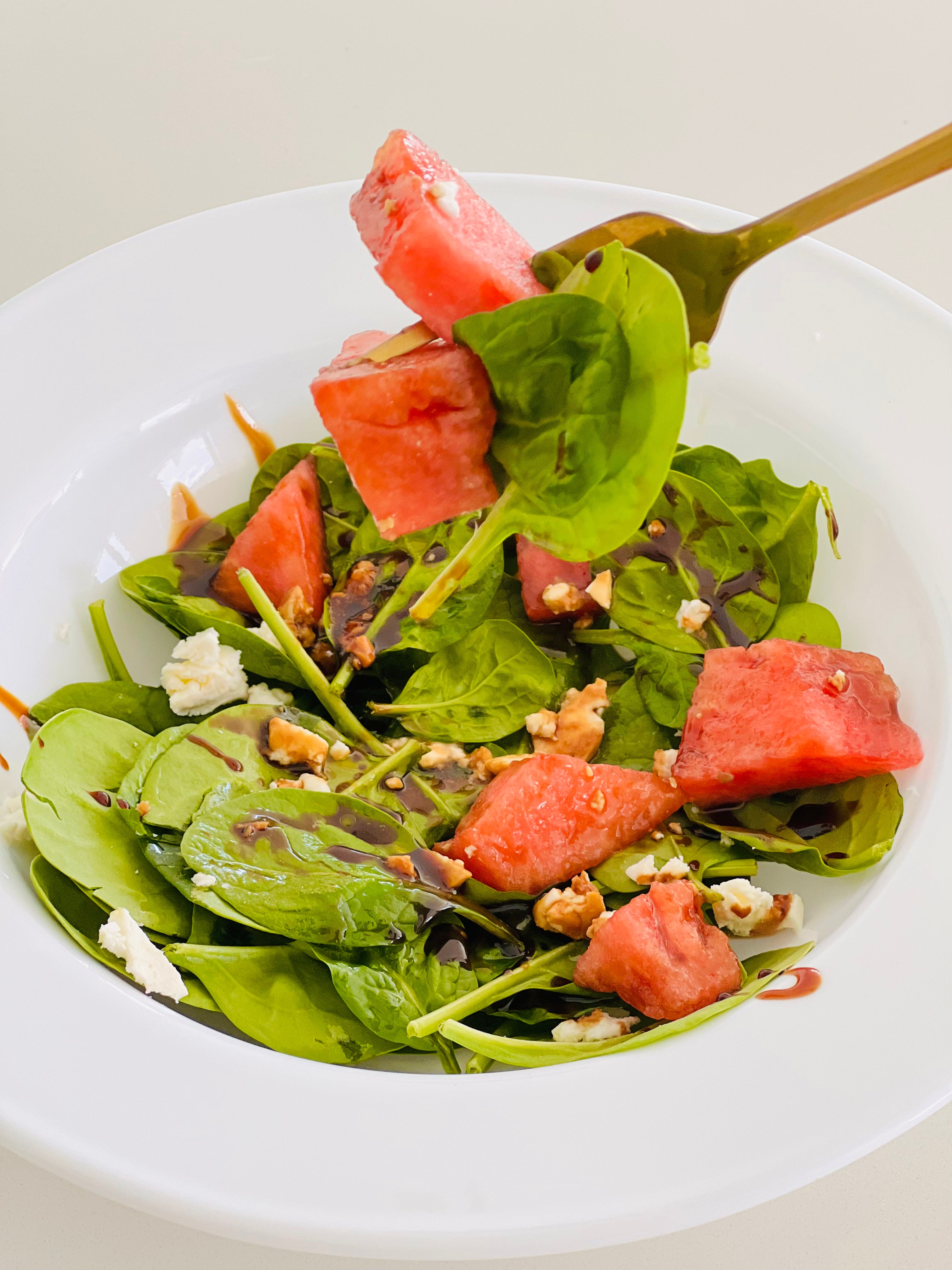 Mediterranean watermelon salad