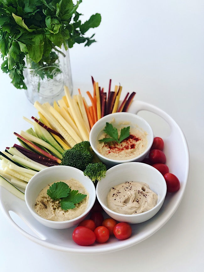 Tahini hummus crudités