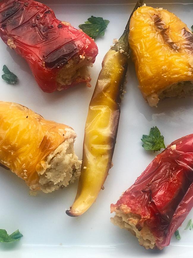 tahini stuffed peppers 🌶