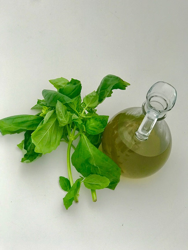 Infused basil oil