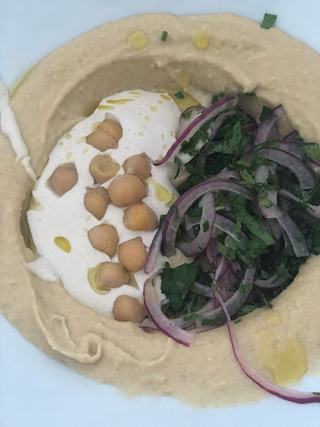 Homemade hummus