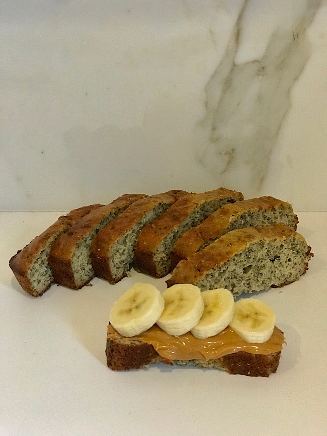 Tahini banana bread