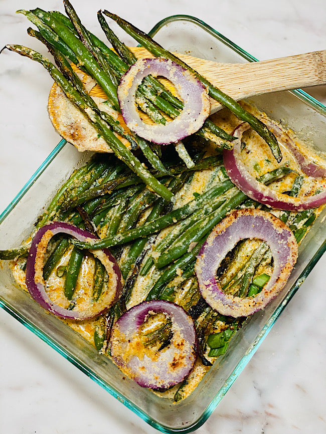 Green beans casserole, vegan & gf