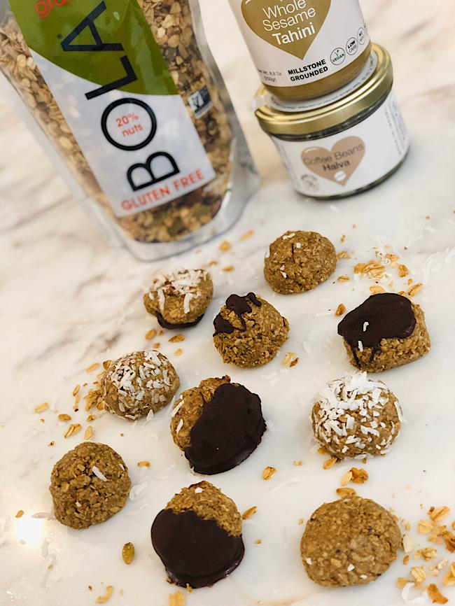 Halva granola coffee balls