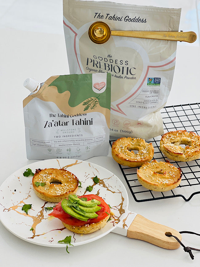 Egg free & gluten free tahini bagels