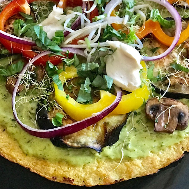 Vegan Cauliflower pizza