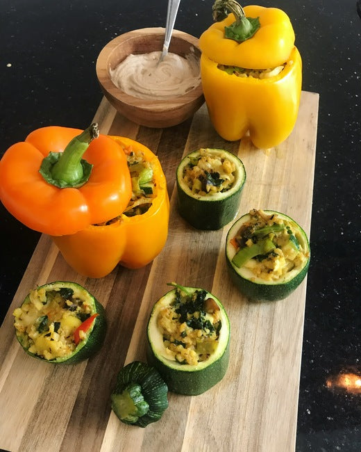 Vegan Gluten Free Stuffed Vegtebles